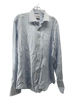 T.M Lewin Men's  Long Sleeved slim fit shirt Size L Sky Blue